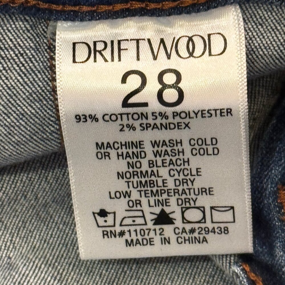 NWT DRIFTWOOD JEANS Medium Wash Veda X Harmony Flare Leg Jeans Size 28 - Picture 9 of 14